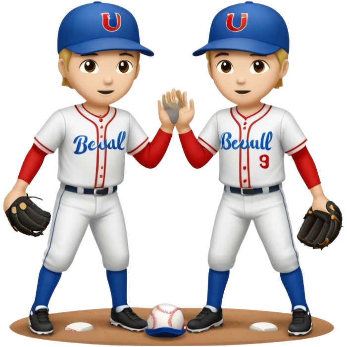 quiero dos equipos enemigos de baseball  emoji