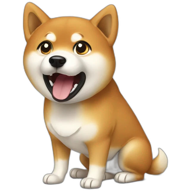 Shiba Inu frightened emoji