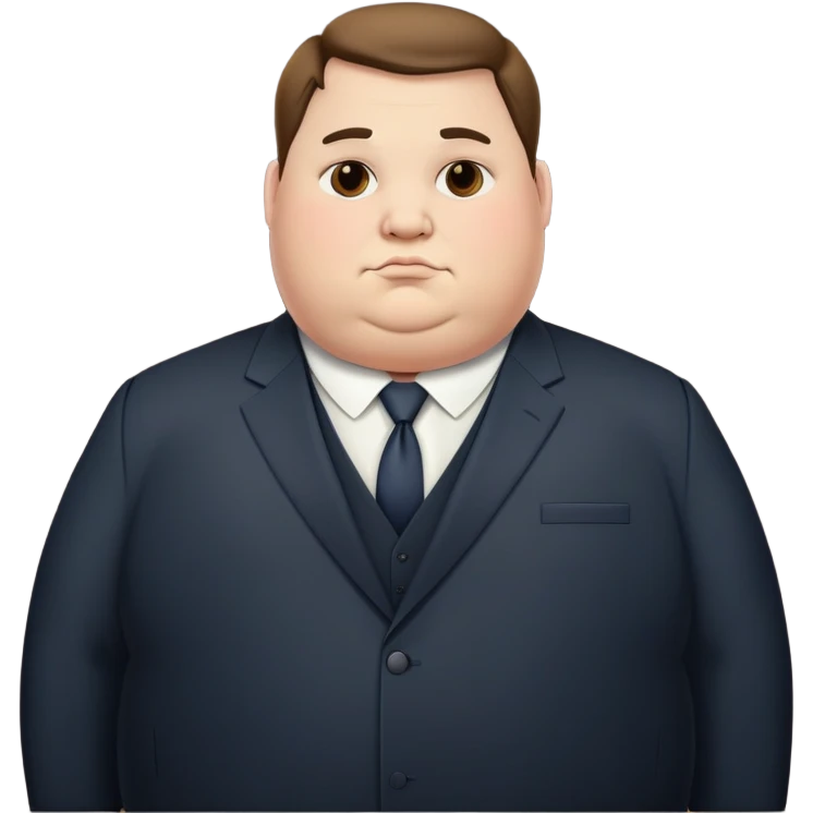 obese unattractive man in formal suit emoji