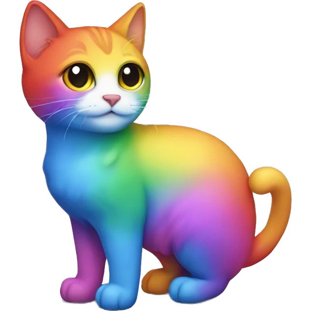 Rainbow cat emoji
