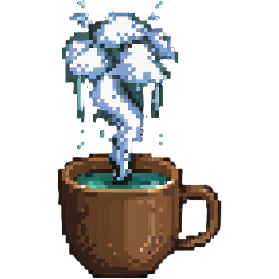 coffee cup with steam emoji
