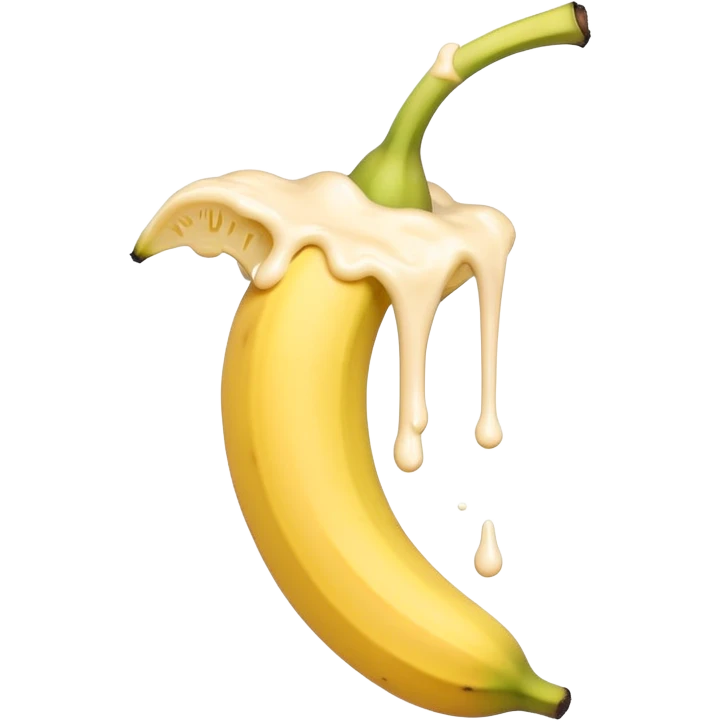 banana in peach drip milk emoji