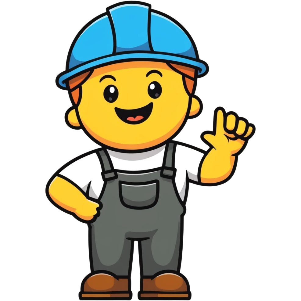 builder laughing exaggeratedly emoji