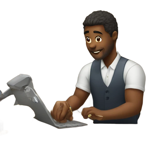 Man working at jewelry shop emoji