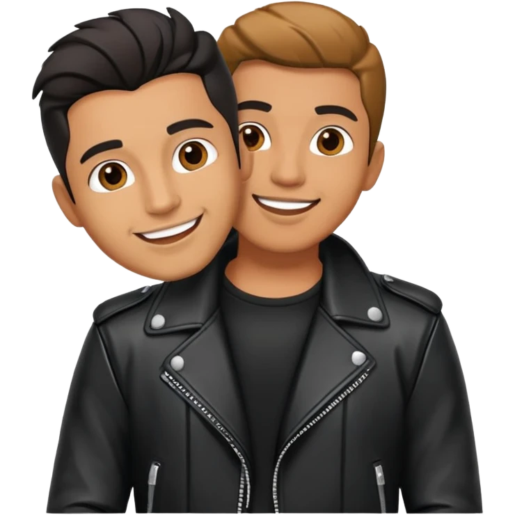 Happy Pop Latin Male Music Singer with black leather jacket emoji