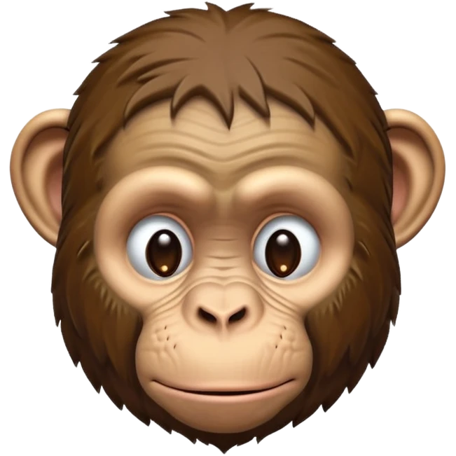 chimp with head down emoji