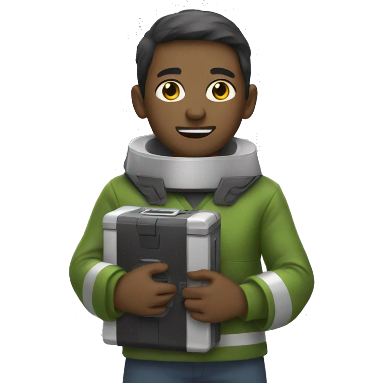 Kamarah with a battery pack emoji