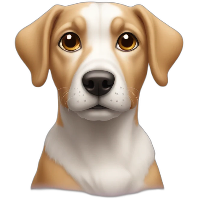 Chien sur un chat emoji