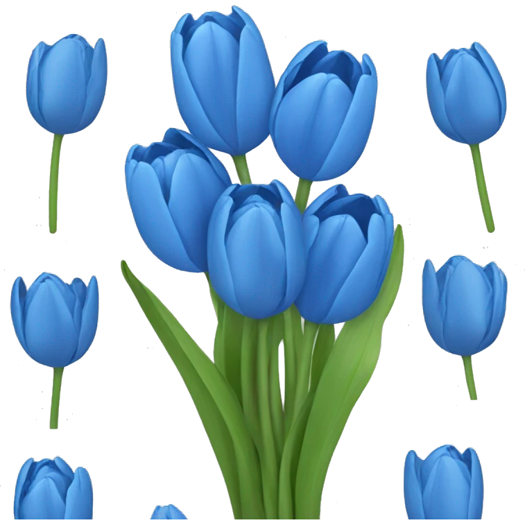 Blue tulips bouquet  emoji