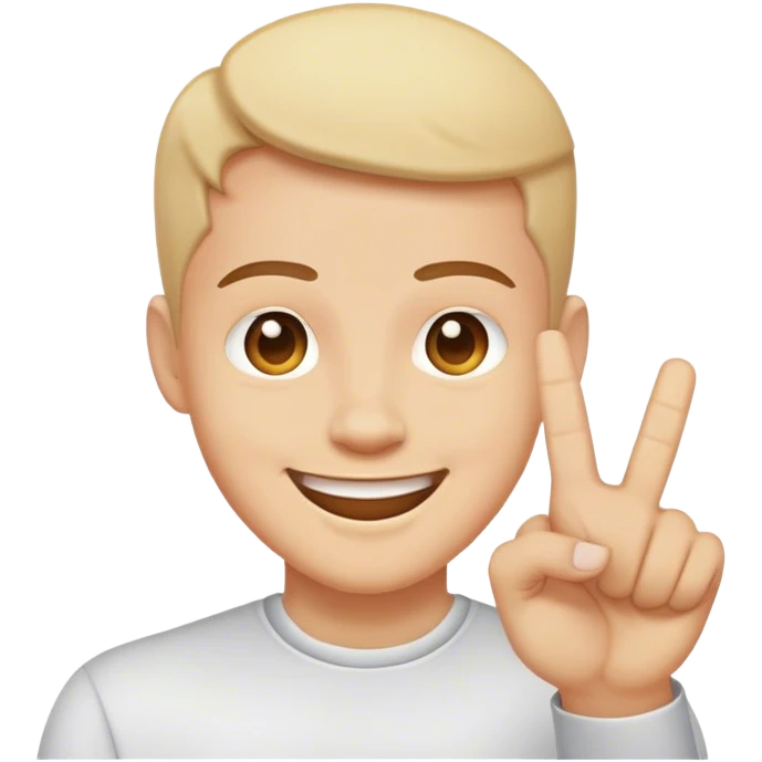 Flipping off and smiling emoji