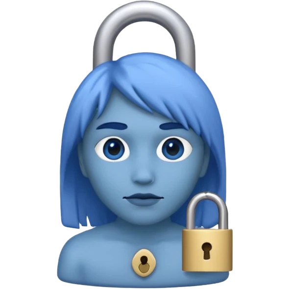 Blue lock emoji | AI Emoji Generator