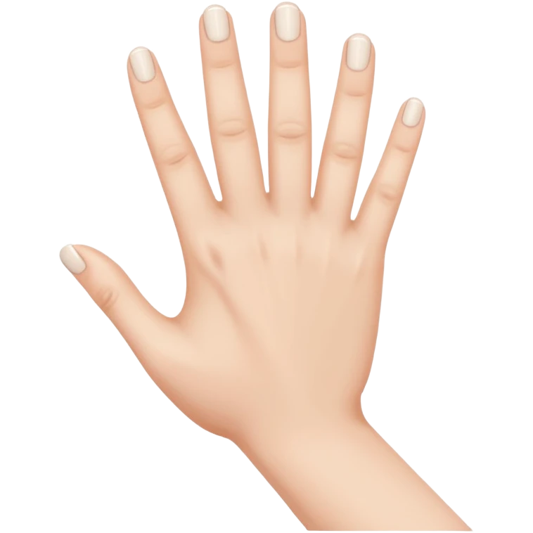 bent white girl arm with a two fingered hand emoji