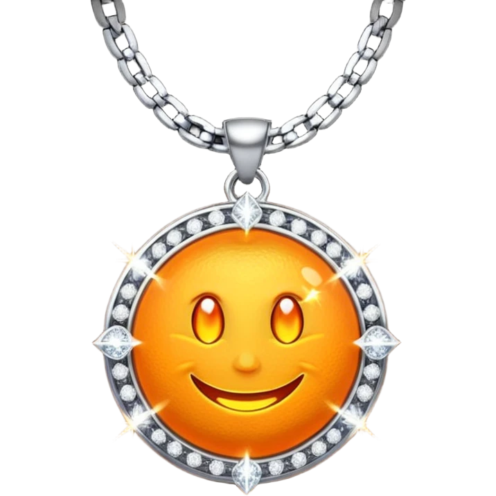 Magic Orange Necklace Diamonds emoji