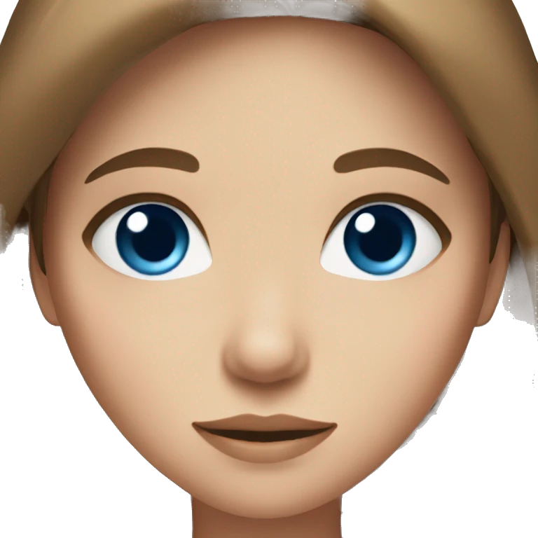 girl with brown hair and blue eyes emoji