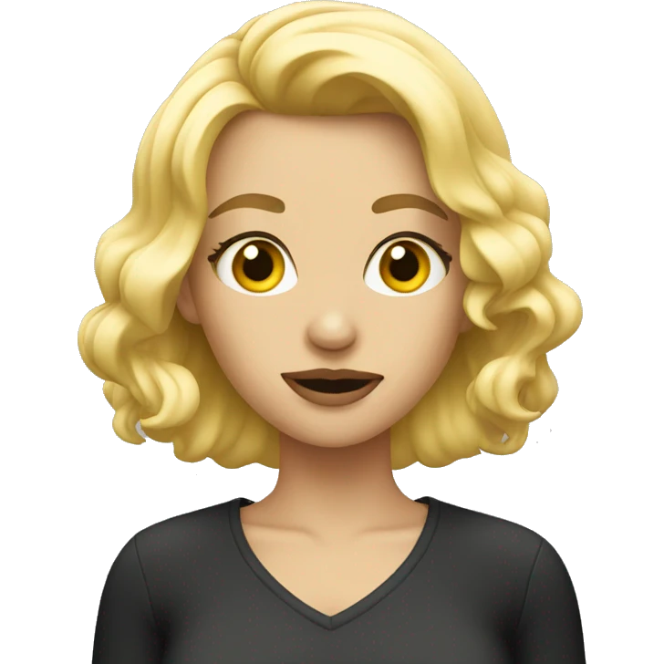 blonde girl with a cigarette emoji