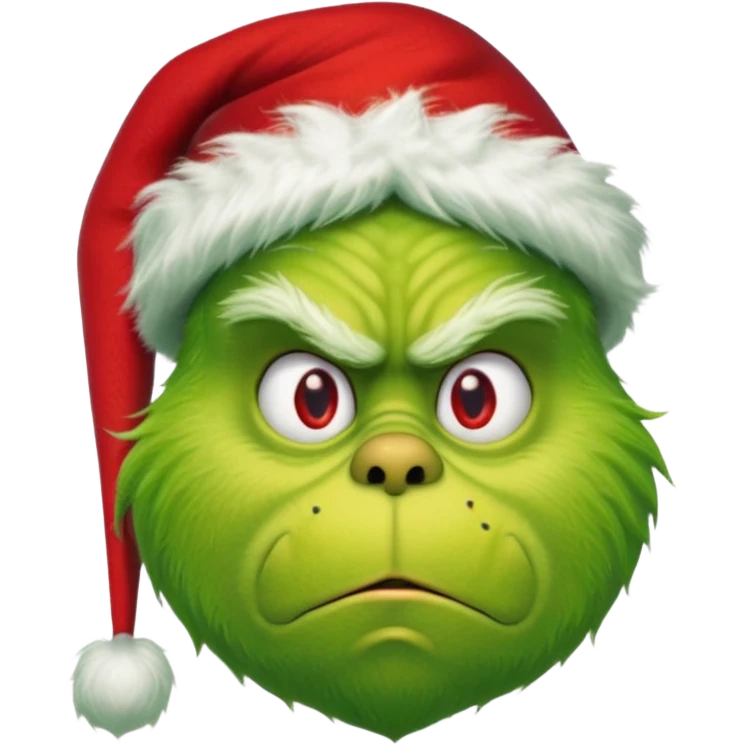 grinch with christmas hat emoji