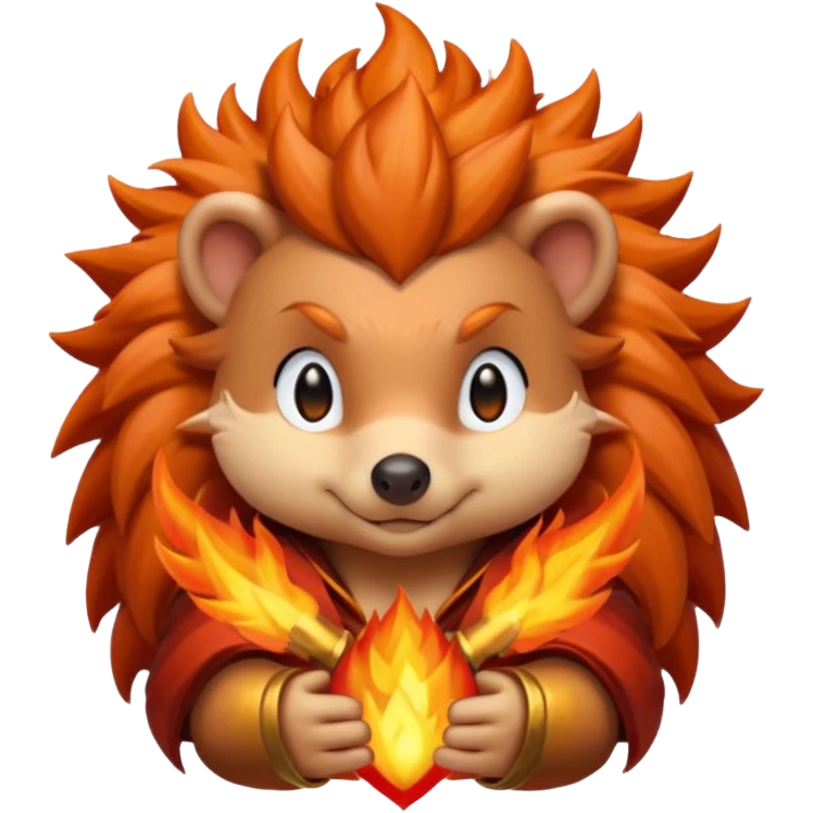 fire bender hedgehog emoji