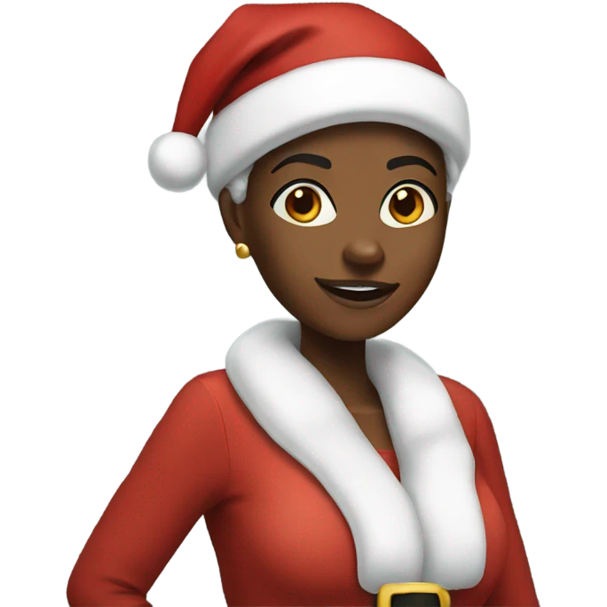 Black female santa emoji