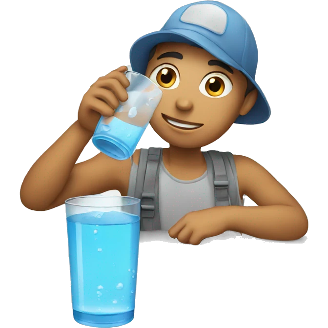 drinking water emoji
