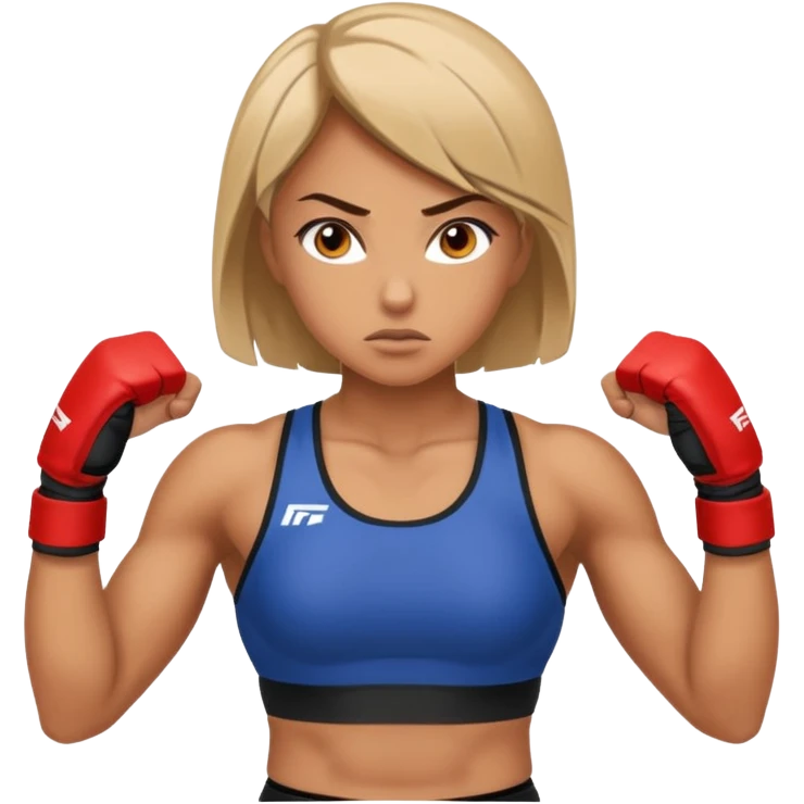 woman making MMA emoji