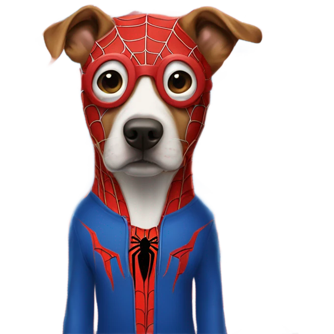 DOG in full SPIDER MAN emoji