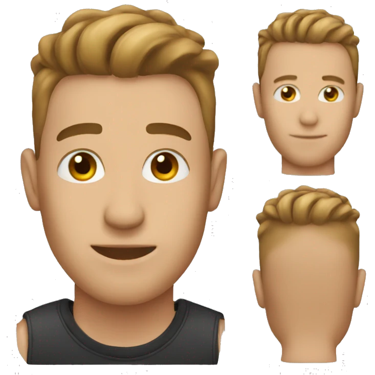 man with a taper fade emoji