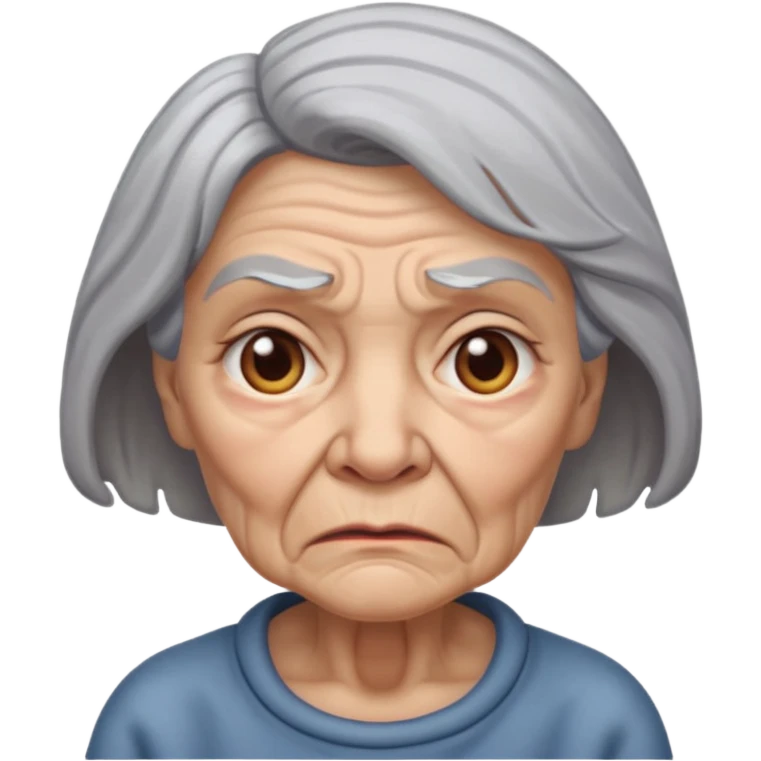 mad ugly old woman emoji