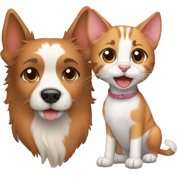 dog and cat emoji