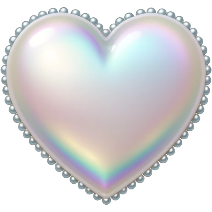 white heart with a pearl border emoji