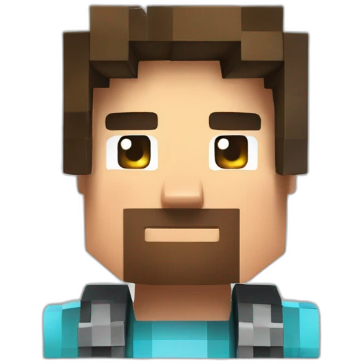 steve de minecraft qui mine du diamant emoji