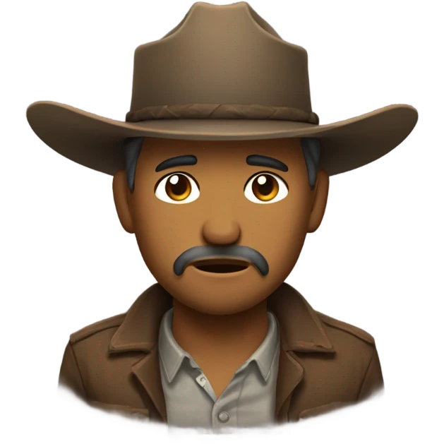 Crying cowboy emoji