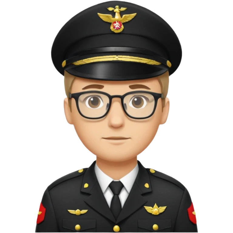 soldier wtih glasses and body emoji