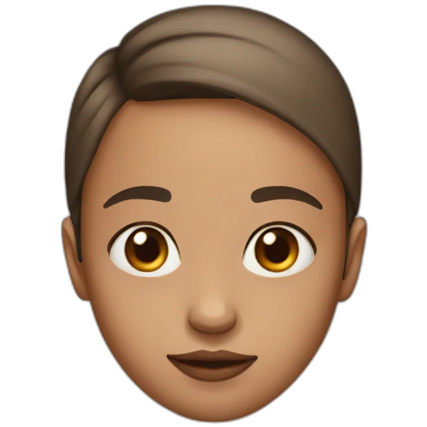 Big forehead with no eyebrows girl emoji