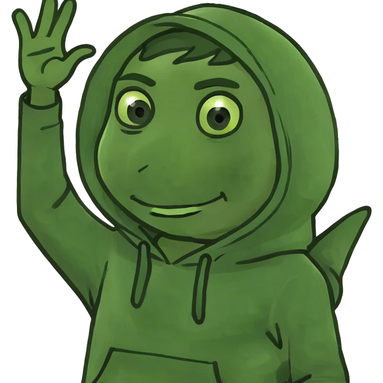 Boy saying hi with a hoodie  emoji