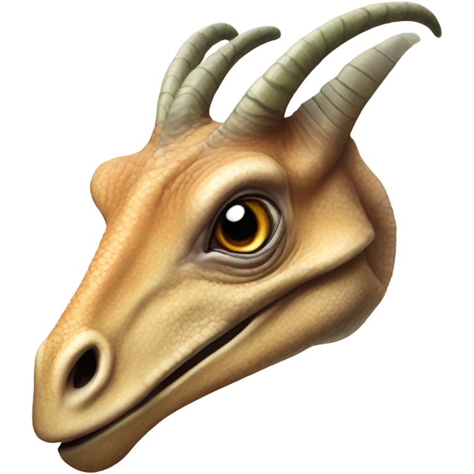 realistic Parasaurolophus head emoji