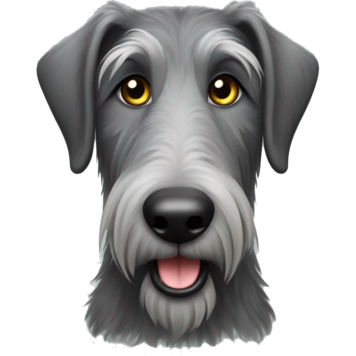 Black and grey Irish wolfhound dog emoji