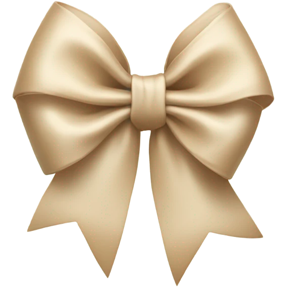 Vanilla beige bow emoji