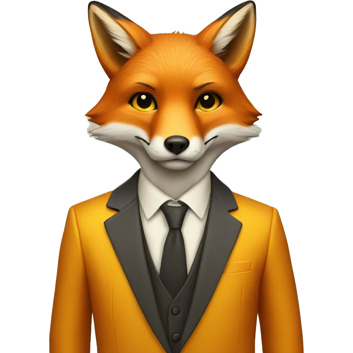 fox in yellow and orange suit emoji