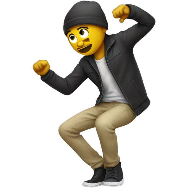 Personne qui fait un dab emoji