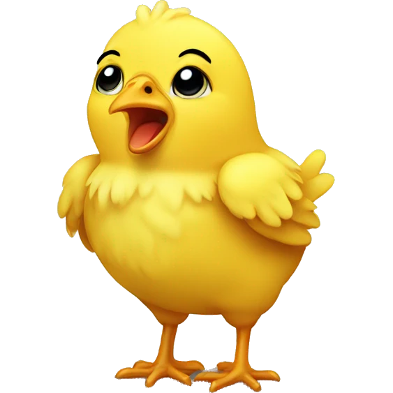 crying yellow baby chicken emoji