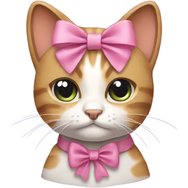 Cat with bows emoji