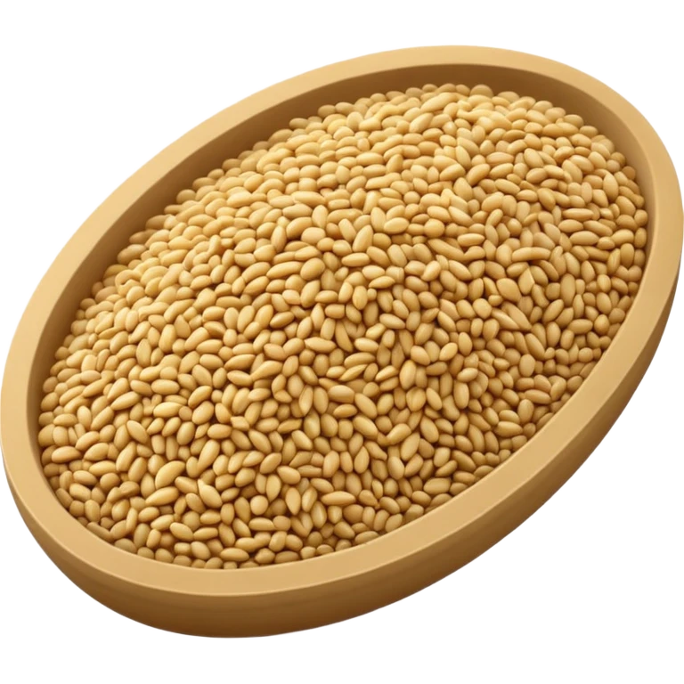 a bunch of sesame seeds, without a bowl emoji