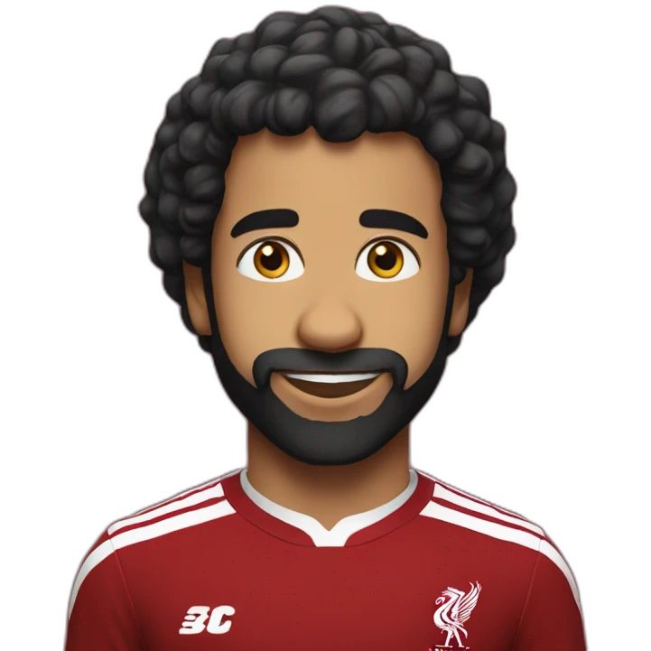 Salah in a Liverpool shirt emoji
