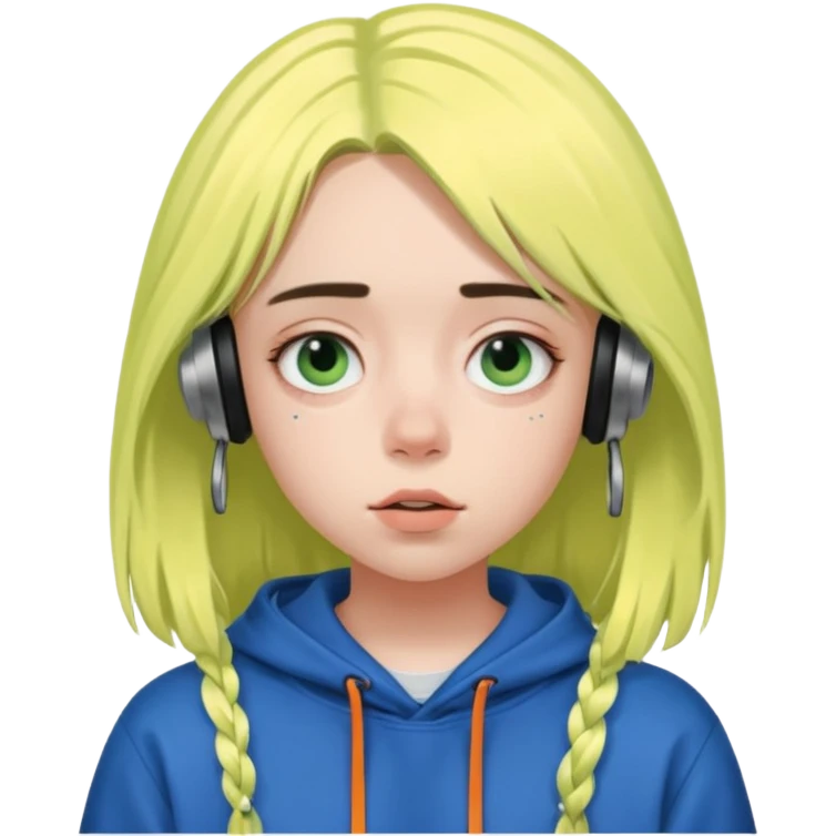 Girl listening to Billie eilish  emoji
