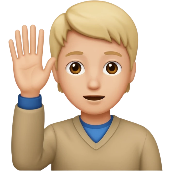 awkward wave emoji