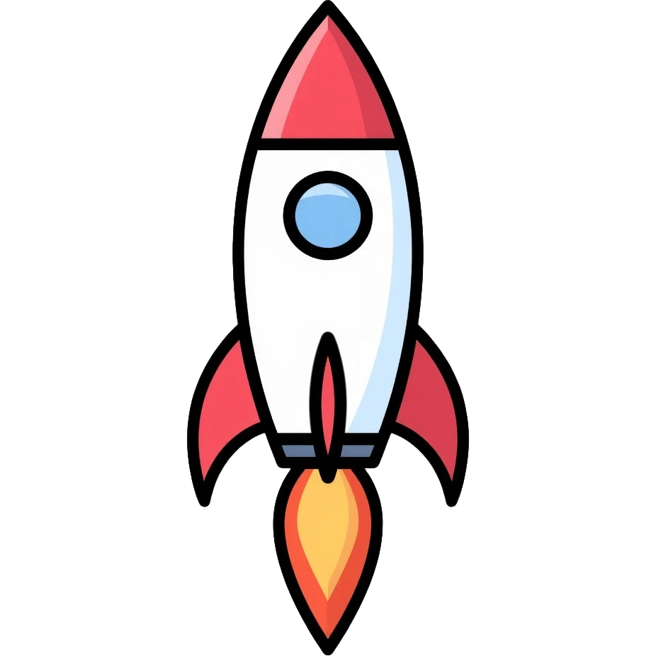 Simple rocket ship emoji