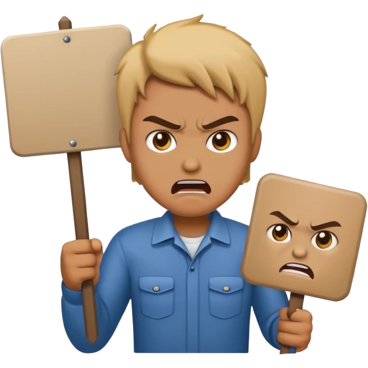 revolution, mass protests, violence, picket movement emoji