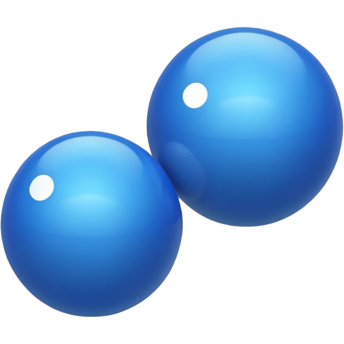 Shiny blue balls emoji