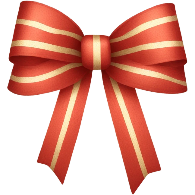 Christmas bow ribbon like with long ends emoji