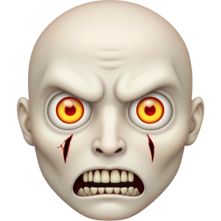Scary face emoji